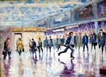 Waterloo - Nearly Missing the 9.10 Again! by Artist Ros Sheard