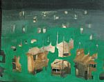 Green landscape by Artist Józefina Walczak