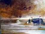 Boy by the shore by Artist Adel Khodai