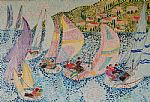 The Sailboats by Artist Shahid  Zuberi