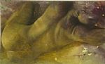 Sleeping in purple and green by Artist Wendy Tate